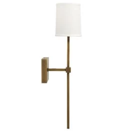 Antique Brass White Linen Minerva Wall Sconce -Jamie Young Store loomlan antique brass white linen minerva wall sconce jamie young wall sconces 5 33037939507413