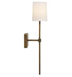 Antique Brass White Linen Minerva Wall Sconce -Jamie Young Store loomlan antique brass white linen minerva wall sconce jamie young wall sconces 6 33037939671253