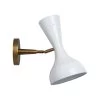 Antique Brass White Pisa Wall Sconce