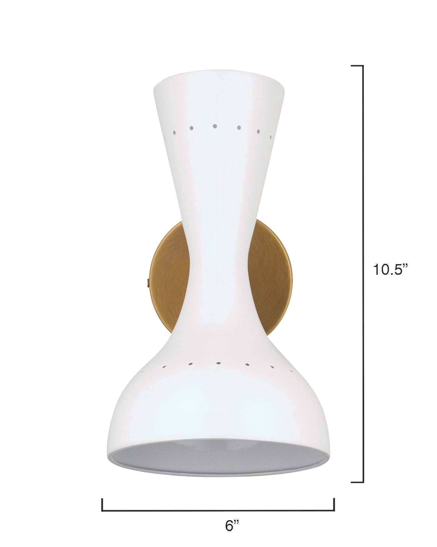 Antique Brass White Pisa Wall Sconce 6 Antique Brass White Pisa Wall Sconce - Image 6