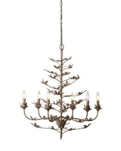 Blooming Candle Style Antiqued Crystal Chandelier