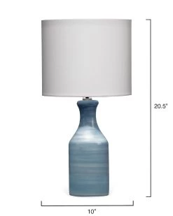 Blue Ceramic Bungalow Table LampUNO Socket -Jamie Young Store loomlan blue ceramic bungalow table lamp uno socket jamie young table lamps 6 33038253686997