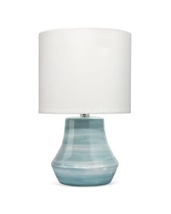 Blue Ceramic Cottage Table Lamp