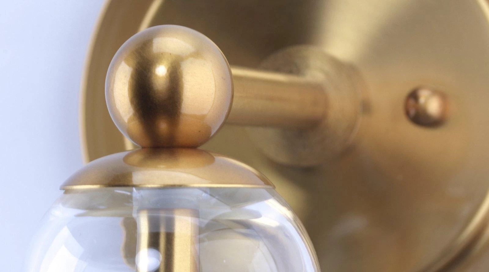 Brass & Clear Glass Hudson Wall Sconce 6 Brass & Clear Glass Hudson Wall Sconce - Image 6