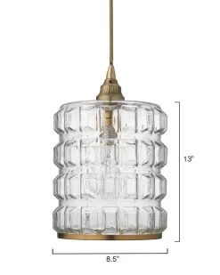 Brass & Clear Textured Glass Madison Pendant -Jamie Young Store loomlan brass and clear textured glass madison pendant jamie young pendants 4 33037980106965