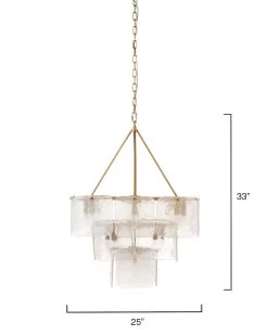 Brass & Glass Foyer Perignon Three Tier Chandelier -Jamie Young Store loomlan brass and glass foyer perignon three tier chandelier jamie young chandeliers 5 33037995901141