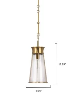 Brass & Glass Nara Pendant -Jamie Young Store loomlan brass and glass nara pendant jamie young pendants 6 33037989380309
