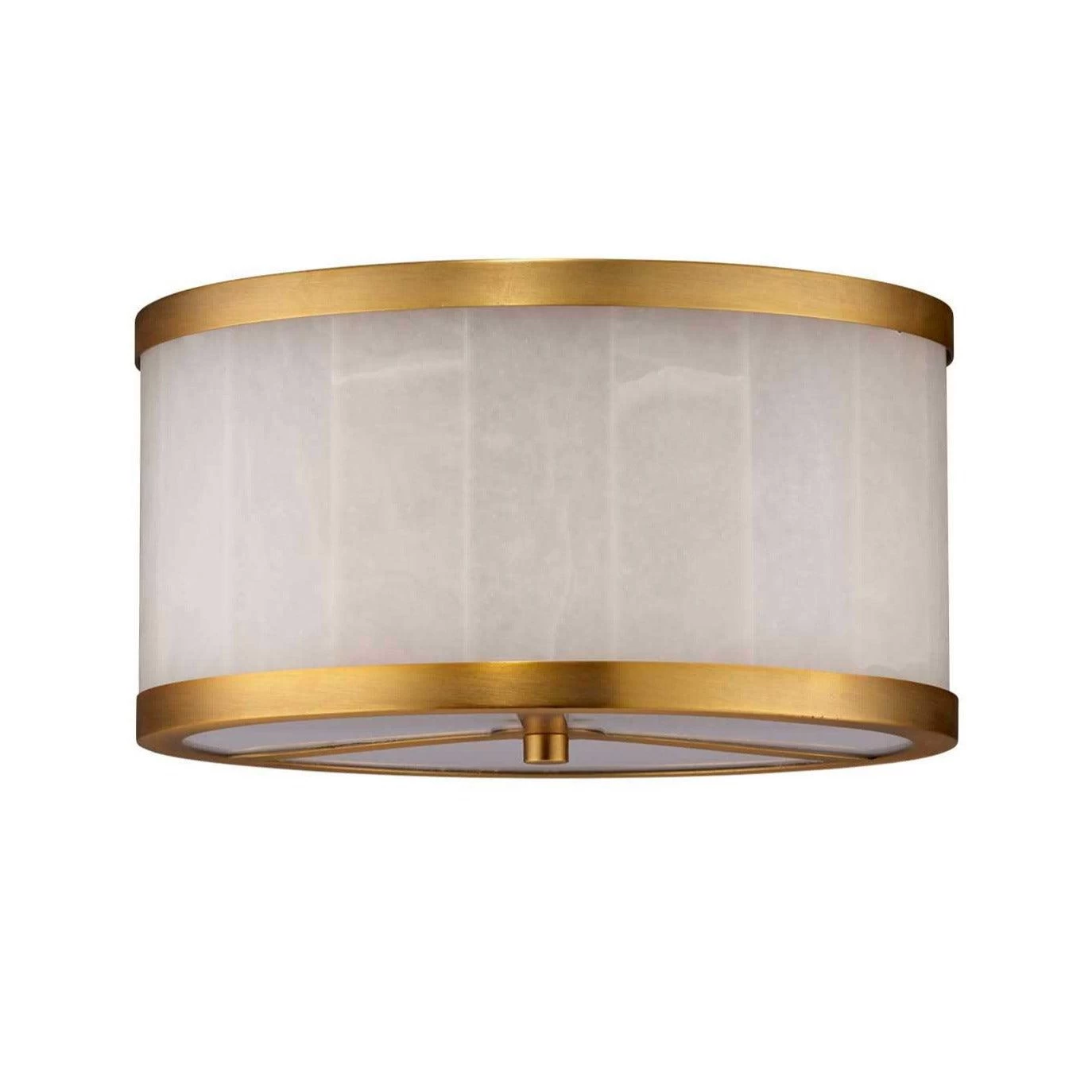 Brass & White Alabaster Small Upsala Flush Mount Ceiling Light 1 Brass & White Alabaster Small Upsala Flush Mount Ceiling Light