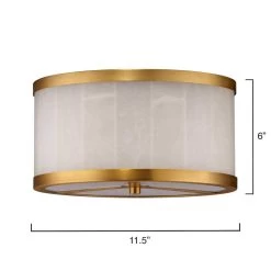 Brass & White Alabaster Small Upsala Flush Mount Ceiling Light 11 Brass & White Alabaster Small Upsala Flush Mount Ceiling Light -Jamie Young Store loomlan brass and white alabaster small upsala flush mount ceiling light jamie young flush mounts 6 33038011695317