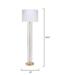 Brass Clear Glass 64" Vanderbilt Floor Lamp -Jamie Young Store loomlan brass clear glass 64 vanderbilt floor lamp jamie young floor lamps 4 33037824360661