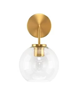 Brass Clear Glass Reece Wall Sconce