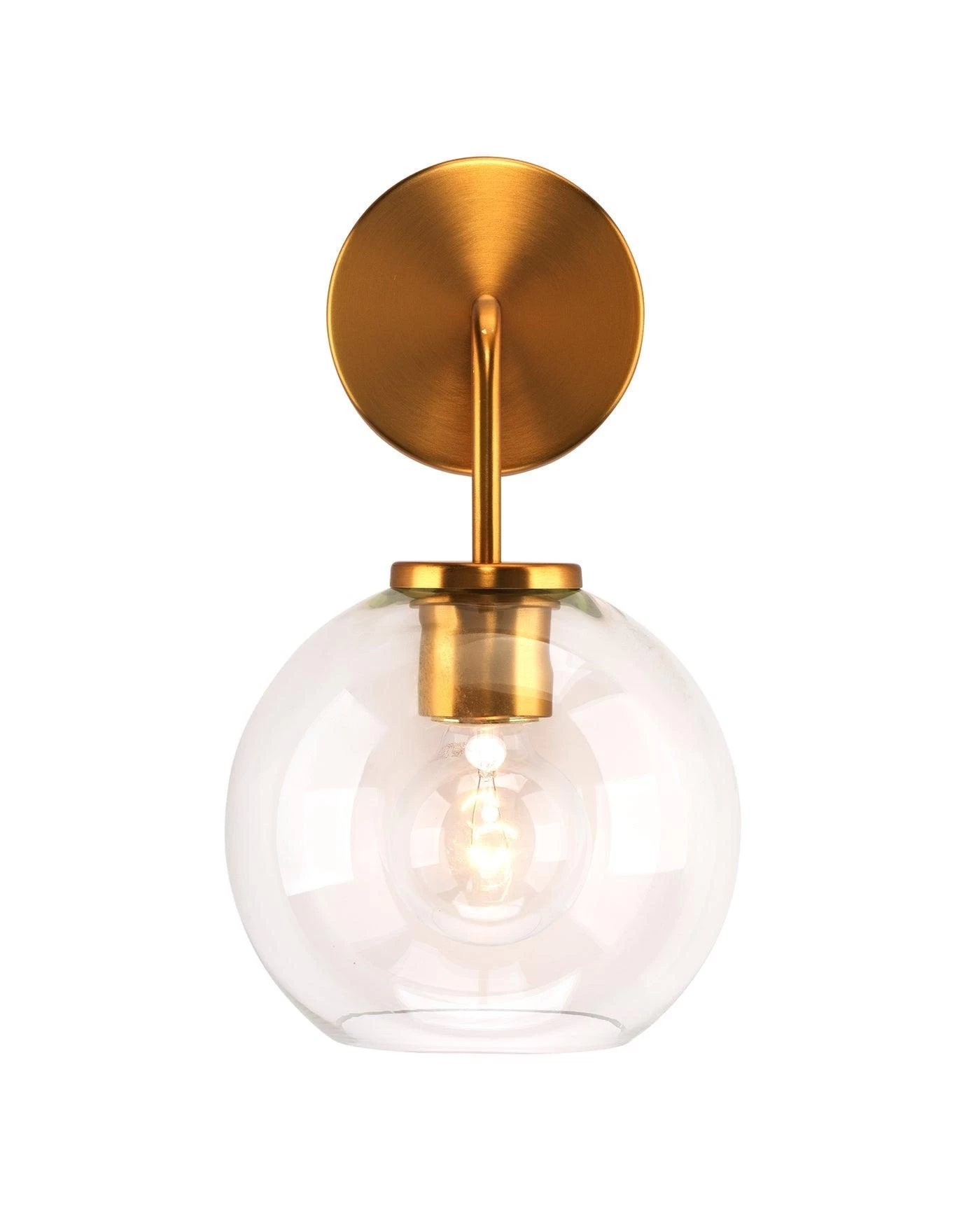 Brass Clear Glass Reece Wall Sconce 3 Brass Clear Glass Reece Wall Sconce - Image 3