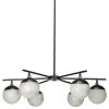 Bronze Alabaster Metro 6 Light Chandelier
