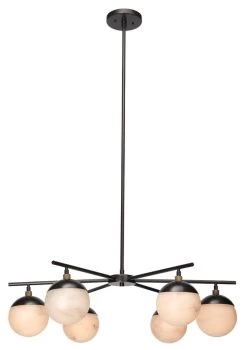 Bronze Alabaster Metro 6 Light Chandelier -Jamie Young Store loomlan bronze alabaster metro 6 light chandelier jamie young chandeliers 8 33037985284309