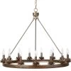 Brown Aluminum Ring Chandelier