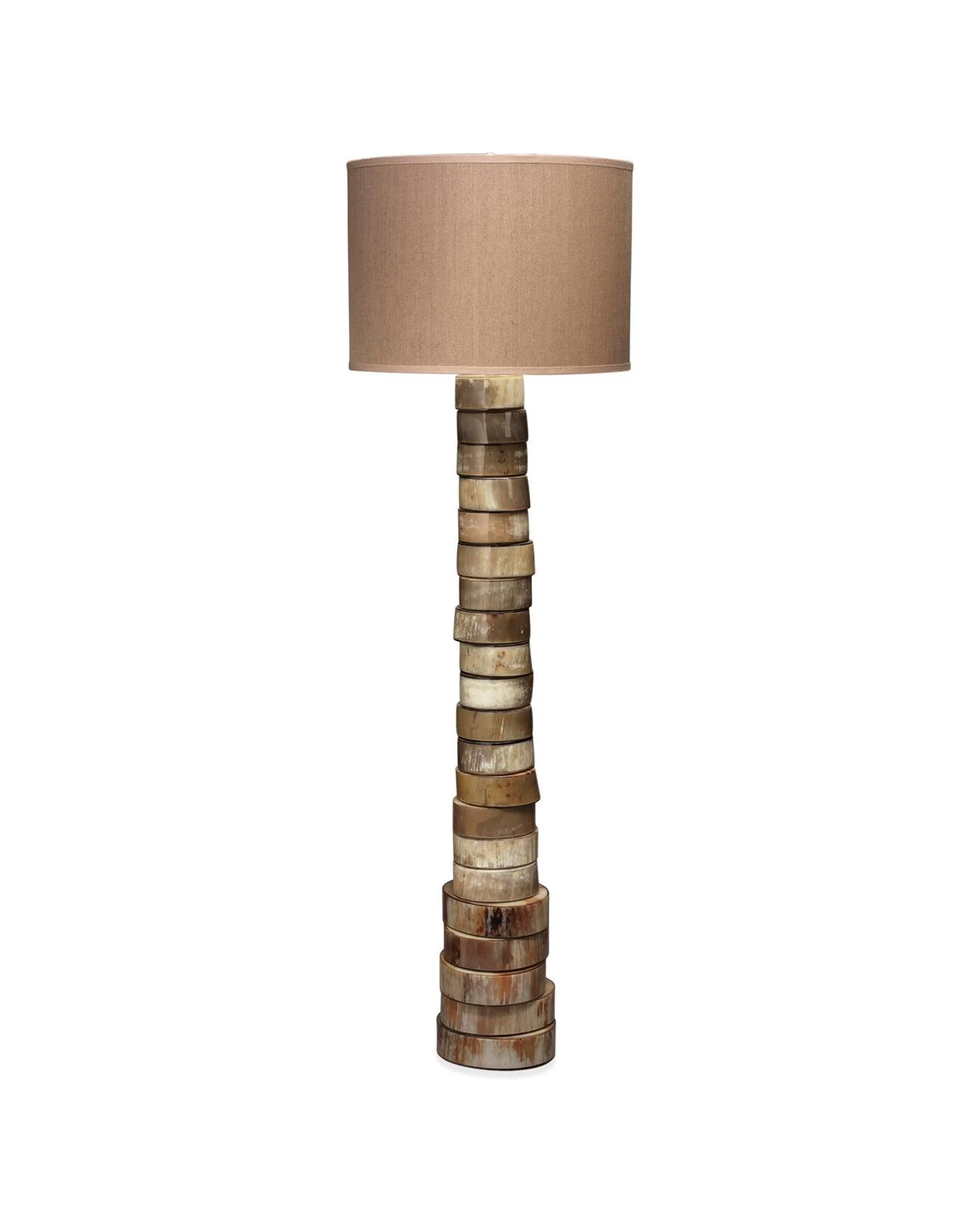Brown Faux Buffalo Horn Stacked Floor Lamp 1 Brown Faux Buffalo Horn Stacked Floor Lamp
