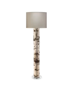 Brown Resin Birch Veneer Tree Forrester Floor Lamp