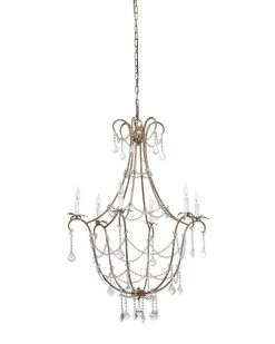 Candle Style Crystal Beads And Iron Scarlett Chandelier -Jamie Young Store loomlan candle style crystal beads and iron scarlett chandelier jamie young chandeliers 3 33038000128213