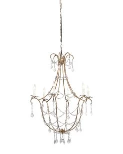Candle Style Crystal Beads And Iron Scarlett Chandelier -Jamie Young Store loomlan candle style crystal beads and iron scarlett chandelier jamie young chandeliers 5 33038000586965