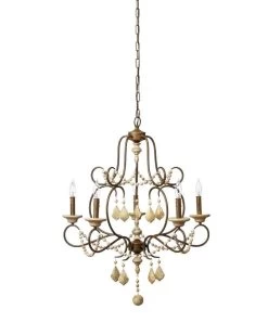 Candle Style Tiered Wood Beads Yellowstone Chandelier -Jamie Young Store loomlan candle style tiered wood beads yellowstone chandelier jamie young chandeliers 4 33038017528021