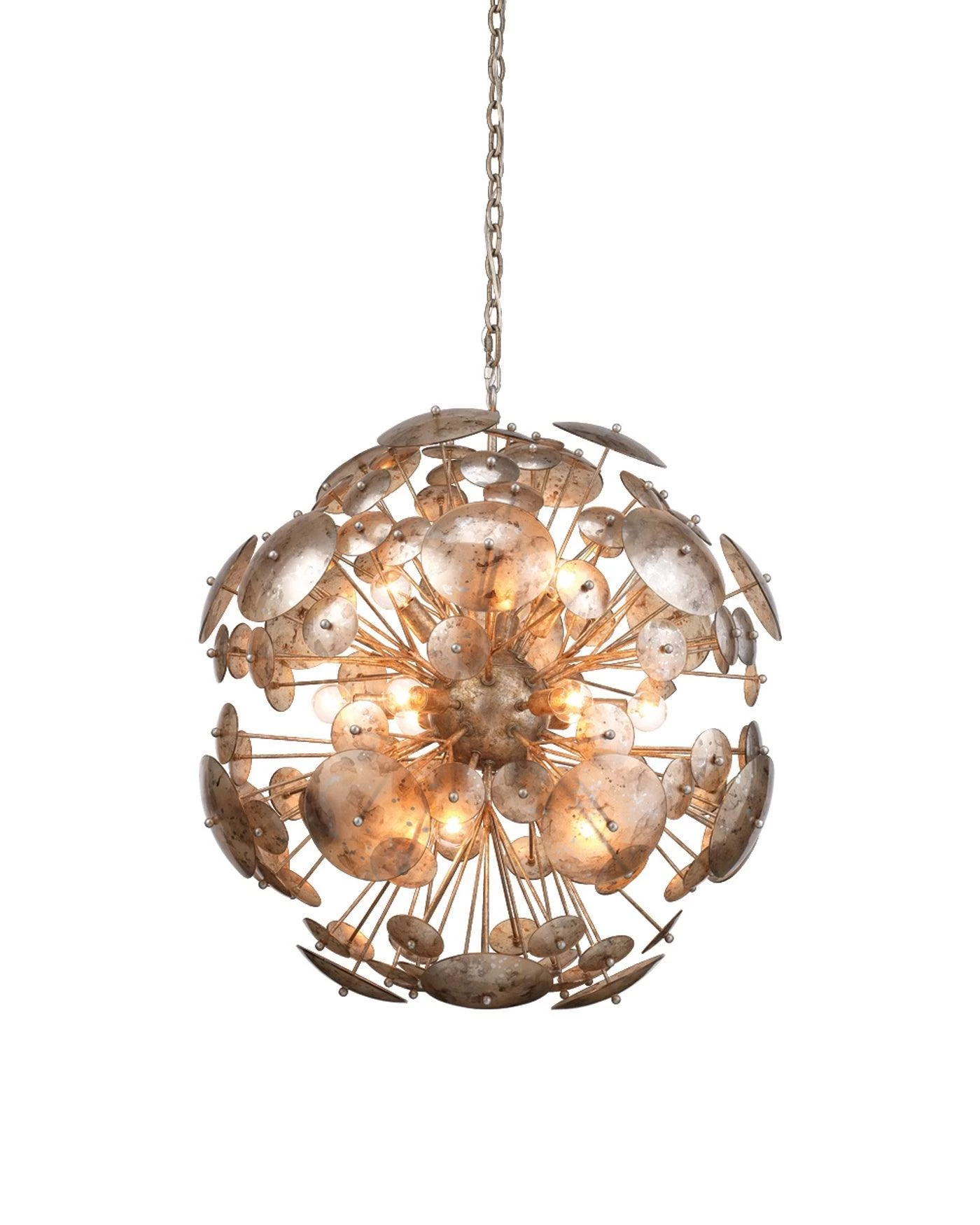 Champagne Iron And Glass Constellation Round Chandelier 4 Champagne Iron And Glass Constellation Round Chandelier - Image 4