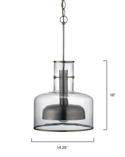 Clear Glass Clyde Pendant -Jamie Young Store loomlan clear glass clyde pendant jamie young pendants 4 33037964214485