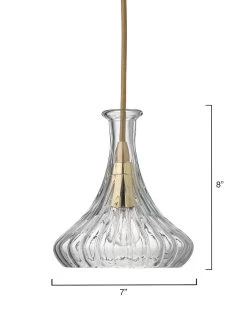 Clear Textured Glass Isabella Carafe Pendant -Jamie Young Store loomlan clear textured glass isabella carafe pendant jamie young pendants 5 33037977092309