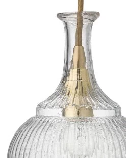 Clear Textured Glass Olive Carafe Pendant -Jamie Young Store loomlan clear textured glass olive carafe pendant jamie young pendants 3 33037988004053