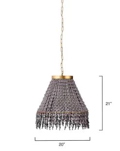 Coastal Style Antique Grey Wood Beaded Cone Chandelier 13 Coastal Style Antique Grey Wood Beaded Cone Chandelier -Jamie Young Store loomlan coastal style antique grey wood beaded cone chandelier jamie young chandeliers 7 33037956251861