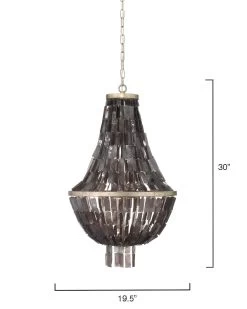 Coastal Style Black Iron Sea Shell Capsize Chandelier -Jamie Young Store loomlan coastal style black iron sea shell capsize chandelier jamie young chandeliers 6 33037960511701