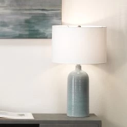 Coastal Style Blue Ceramic Declan Table Lamp -Jamie Young Store loomlan coastal style blue ceramic declan table lamp jamie young table lamps 3 33038300643541