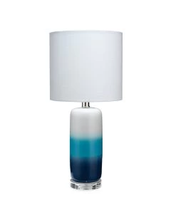 Coastal Style Blue Ceramic Haze Table Lamp