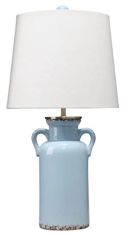 Coastal Style Blue Ceramic Piper Table Lamp