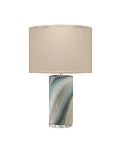 Coastal Style Blue Glass Terrene Table Lamp