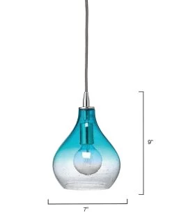 Coastal Style Blue Textured Glass Curved Pendant -Jamie Young Store loomlan coastal style blue textured glass curved pendant jamie young pendants 4 33037965721813