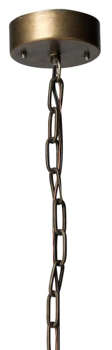 Coastal Style Brass Glass & Glass Vine Pendant 4 Coastal Style Brass Glass & Glass Vine Pendant - Image 4