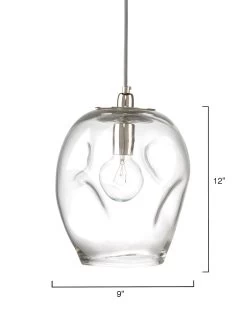 Coastal Style Clear Glass Dimpled Glass Pendant -Jamie Young Store loomlan coastal style clear glass dimpled glass pendant jamie young pendants 5 33037969260757