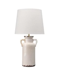 Coastal Style Cream Ceramic Piper Ceramic Table Lamp