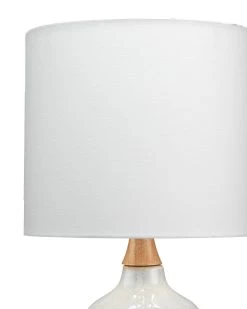 Coastal Style Cream Ceramic Rubber Wood Alice Table Lamp -Jamie Young Store loomlan coastal style cream ceramic rubber wood alice table lamp jamie young table lamps 3 33038296449237