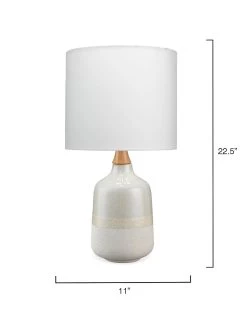 Coastal Style Cream Ceramic Rubber Wood Alice Table Lamp -Jamie Young Store loomlan coastal style cream ceramic rubber wood alice table lamp jamie young table lamps 4 33038297039061