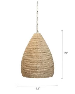 Coastal Style Cream Mango Wood Iron Gulf Steam Pendant -Jamie Young Store loomlan coastal style cream mango wood iron gulf steam pendant jamie young pendants 3