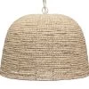 Coastal Style Cream Mango Wood Iron High Tide Pendant