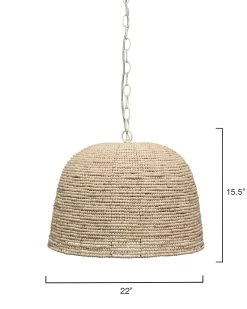 Coastal Style Cream Mango Wood Iron High Tide Pendant -Jamie Young Store loomlan coastal style cream mango wood iron high tide pendant jamie young pendants 3