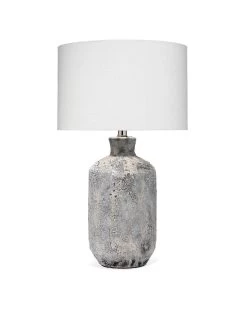 Coastal Style Grey Ceramic Blaire Table Lamp