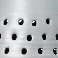 Coastal Style Grey Ceramic Long Perforated Pendant -Jamie Young Store loomlan coastal style grey ceramic long perforated pendant jamie young pendants 5