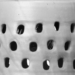 Coastal Style Grey Ceramic Perforated Pendant -Jamie Young Store loomlan coastal style grey ceramic perforated pendant jamie young pendants 5