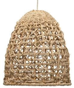 Coastal Style Natural Corn Straw Rope Netted Pendant