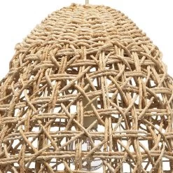 Coastal Style Natural Corn Straw Rope Netted Pendant -Jamie Young Store loomlan coastal style natural corn straw rope netted pendant jamie young pendants 4 33037988790485