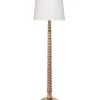 Coastal Style Natural Mango Wood Revolution Floor Lamp