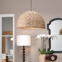 Coastal Style Natural Seagrass Shoreline Pendant -Jamie Young Store loomlan coastal style natural seagrass shoreline pendant jamie young pendants 3